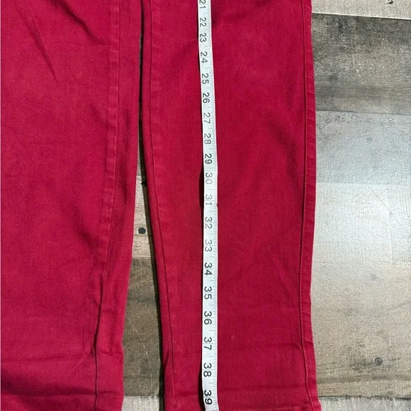 Judy Blue Garment Dyed Red Pants- 9/29 - Picture 2 of 8